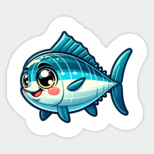 Tuna Kawaii Critter Cove Cute Animal A Splash of Forest Frolics and Underwater Whimsy! Sticker